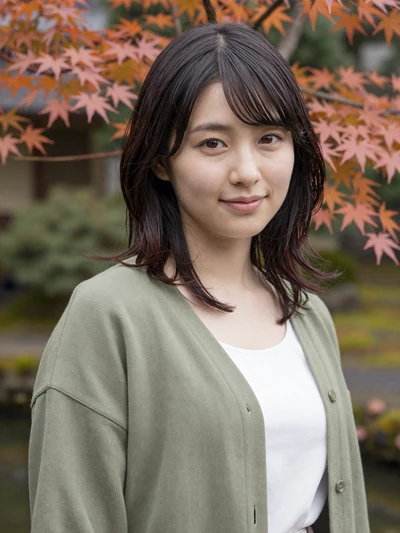 Hana, 24, Japanese woman from Osaka in traditional garden