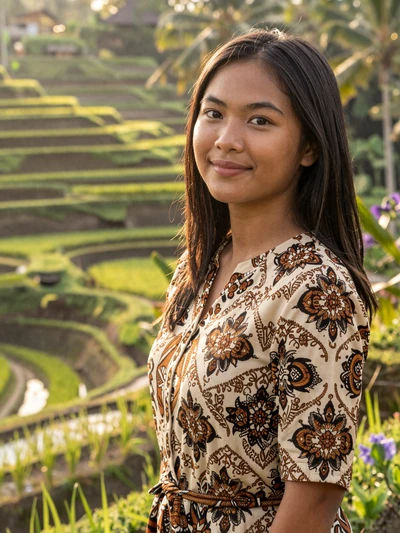 Putri, 27, verified Indonesian woman from Bali near rice terrace