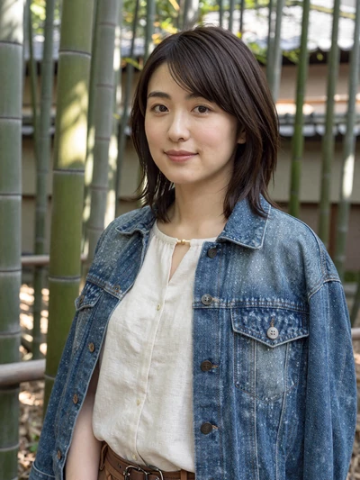 Aiko, 26, Japanese woman from Kyoto near bamboo grove