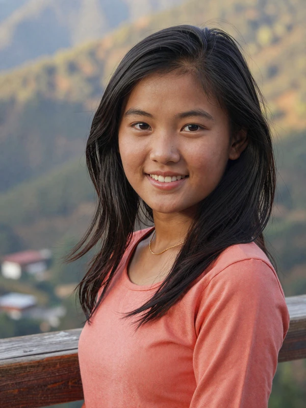 Choden, 22, young Bhutanese woman from Paro looking for genuine connection